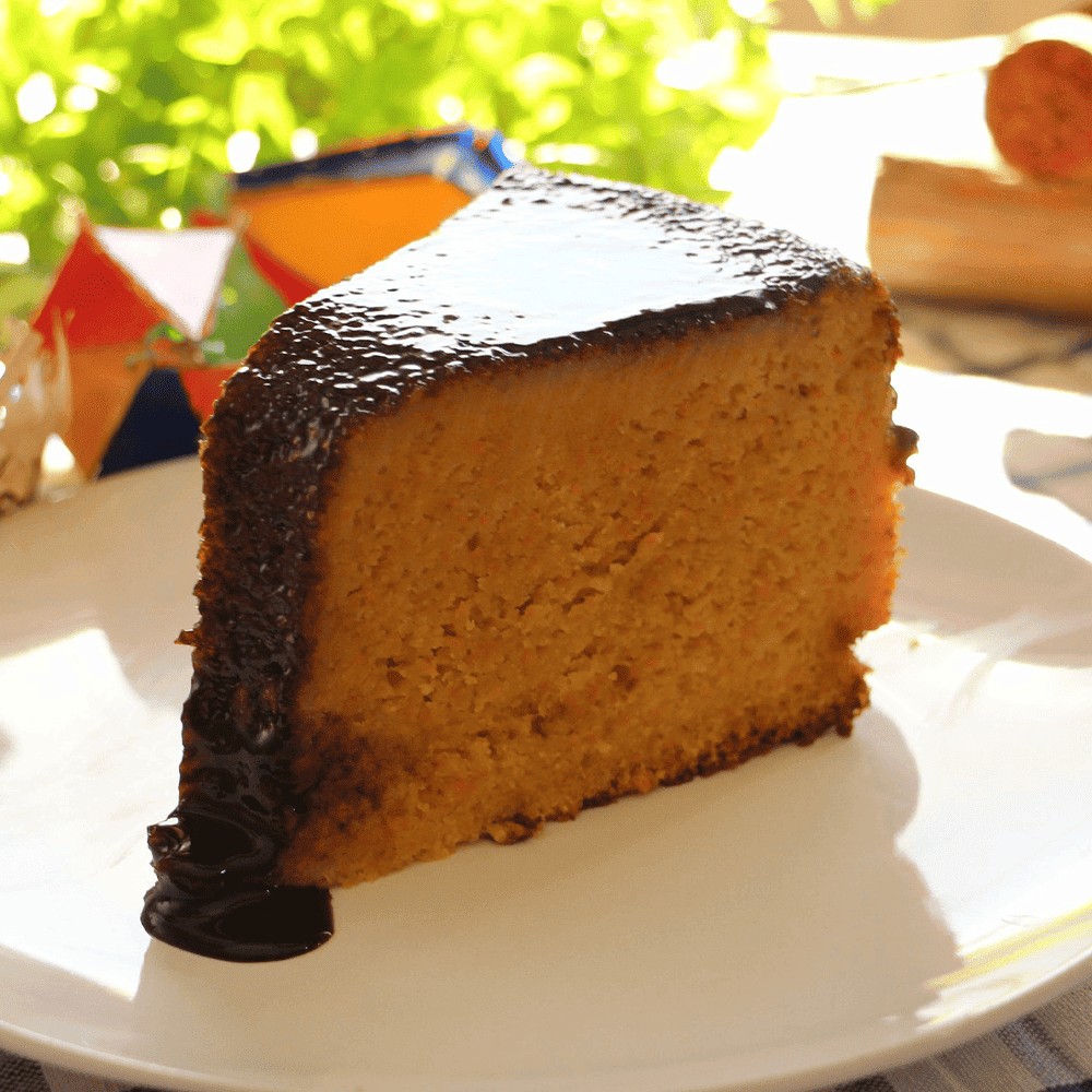 Bolo de Cenoura com Chocolate (Fatia)